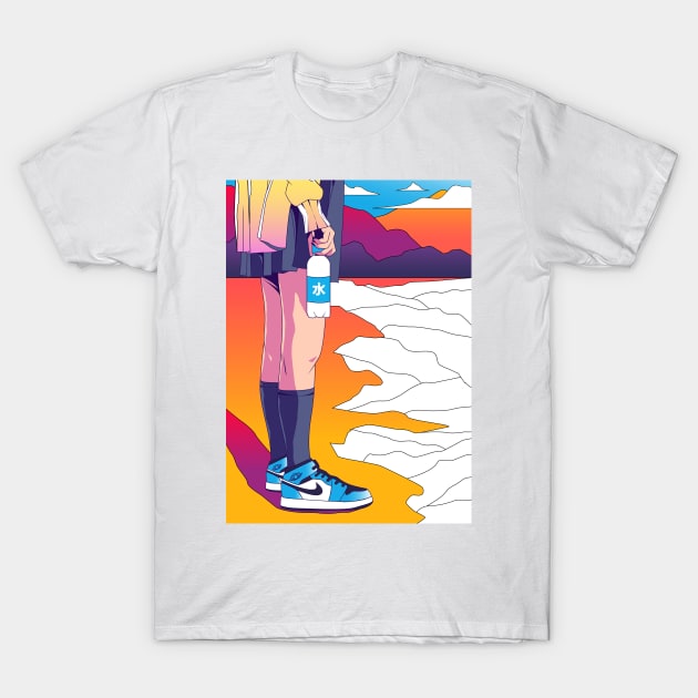 Vaporwave pop Aesthetic T-Shirt by AwHM17